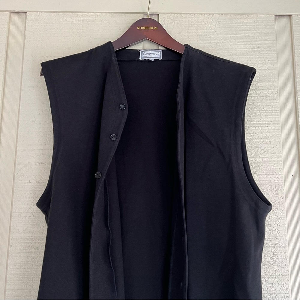 Versace men’s black vest button down